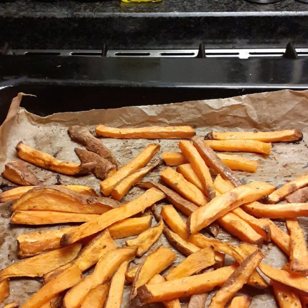 Zoet aardappel ovenfrietjes